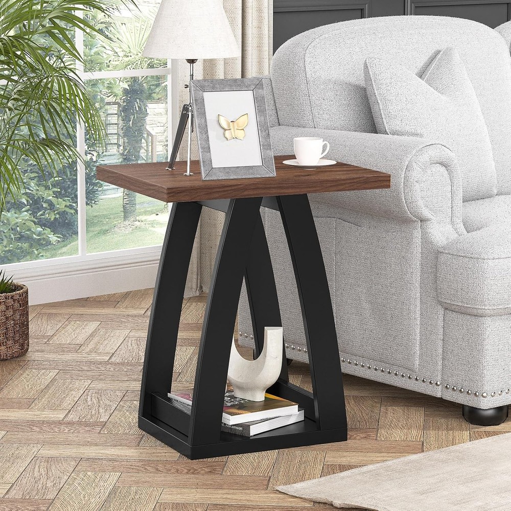 End Table Side Table Nightstand Sofa Side Table W/ Shelf Modern End Table Living