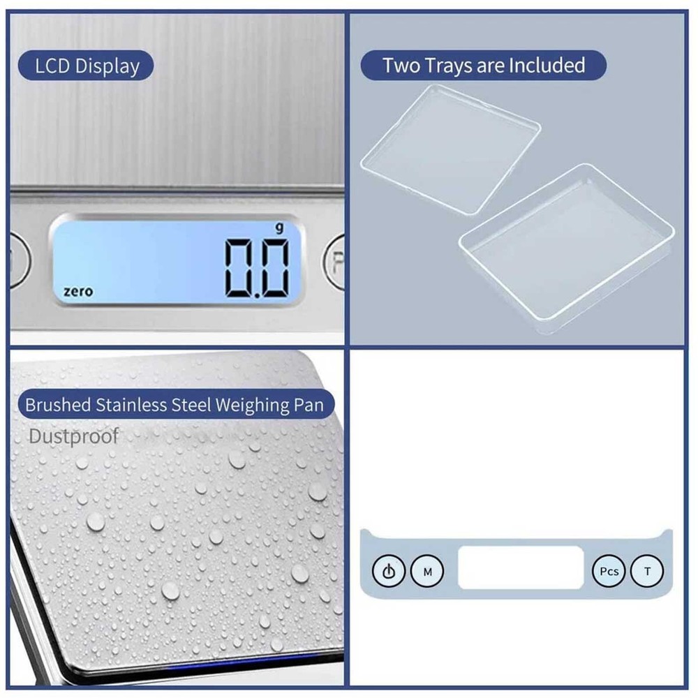 Household electronic scale LCD display weighing range 0.1g~2000g