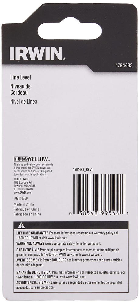 Irwin Tools Line Level, Abs (1794483), Blue