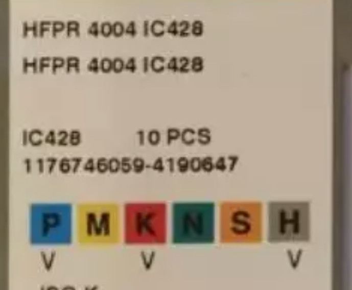 10   PCS  ORIGINAL  INSERTS‎        HFPR 4004 IC428