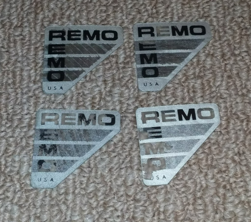 Remo Drum Badge 4 Pack (424)