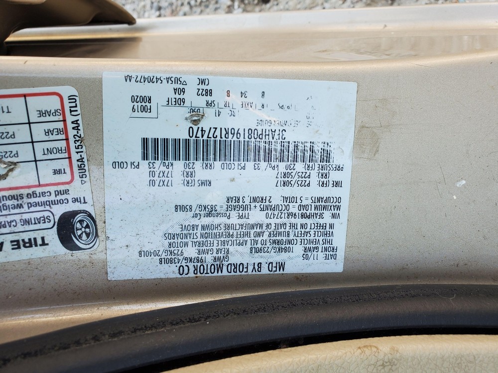 Jack Assembly with Tools 2006-2012 Ford Fusion