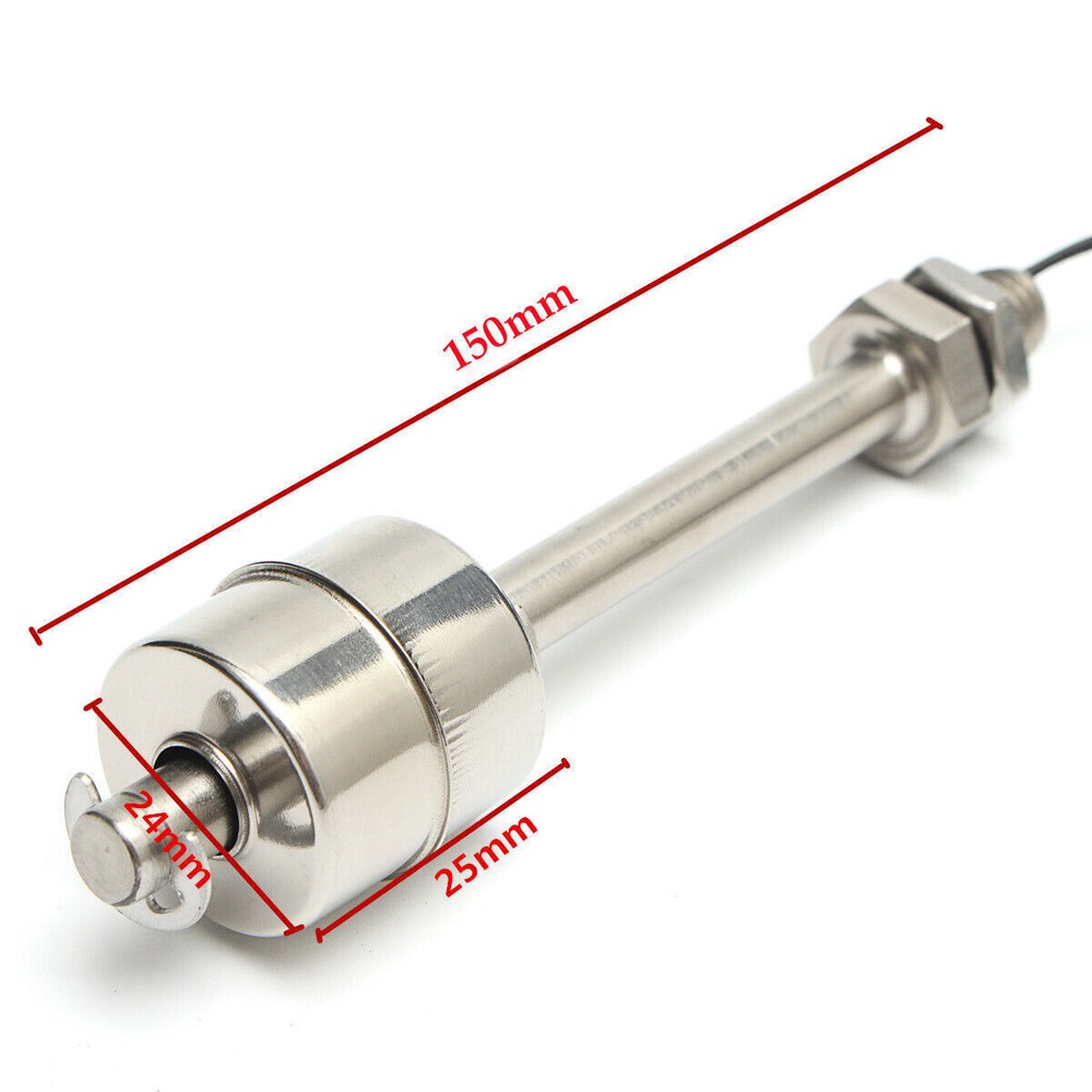 MINI 50W Indicator Vertical Water Level Sensor Stainless Steel Float Switch new