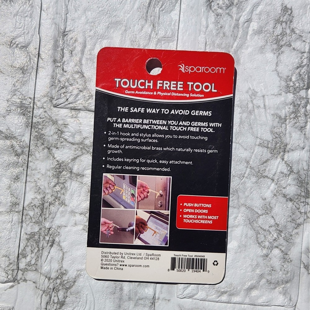 Touch Free Brass Tool Sparoom Germ Avoidance & Physical Distancing Solution