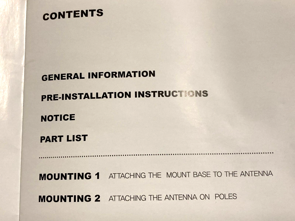 ACOM-MK-SIDE-L Pole Mount Bracket Antenna Mounting Kit w/ Installation Guide