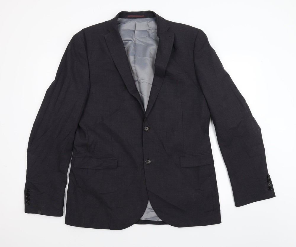 NEXT Mens Grey Wool Blend Blazer Size 42
