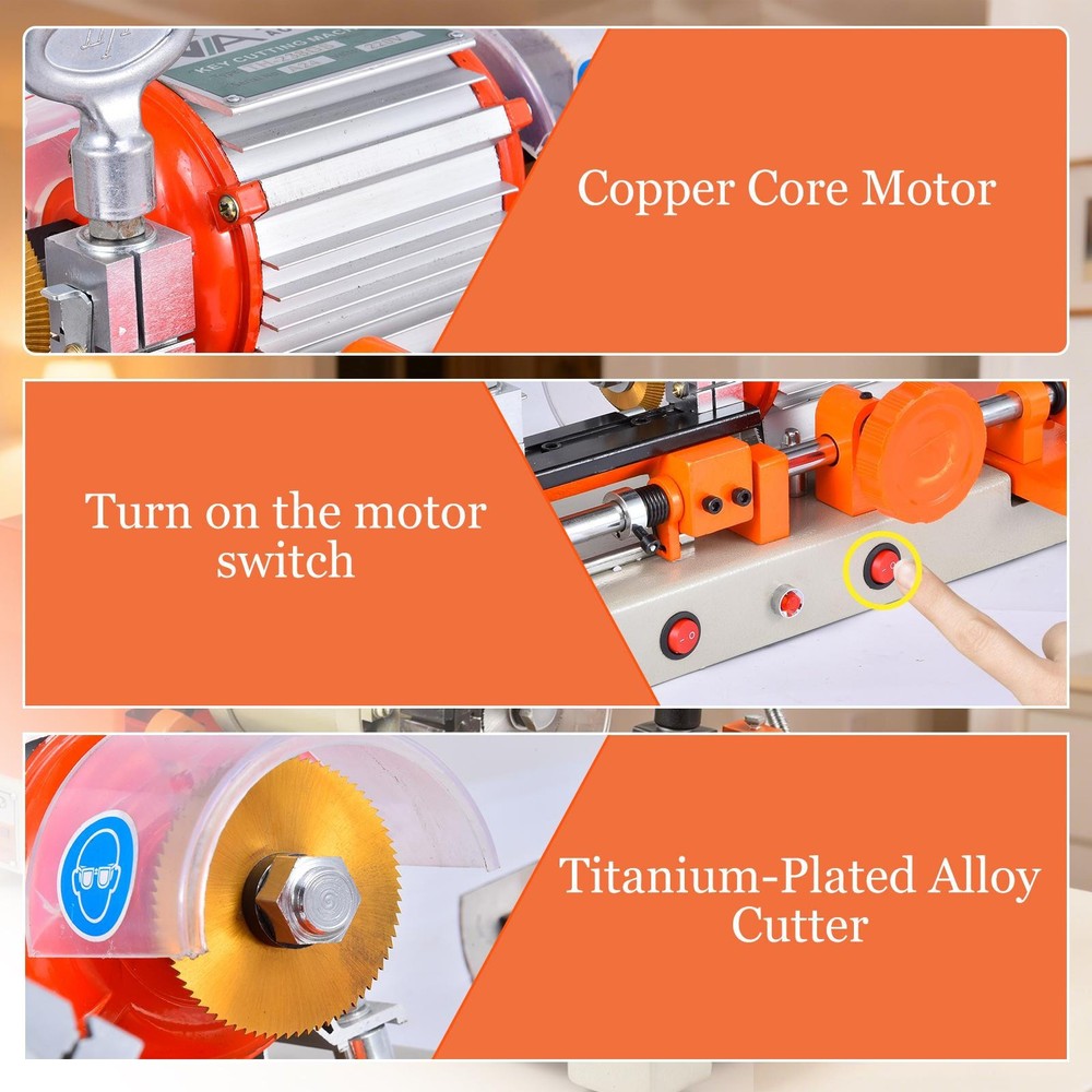 Two-sided Key Cutting duplicating Machine Cutter Car Key Copier Locksmith Tool