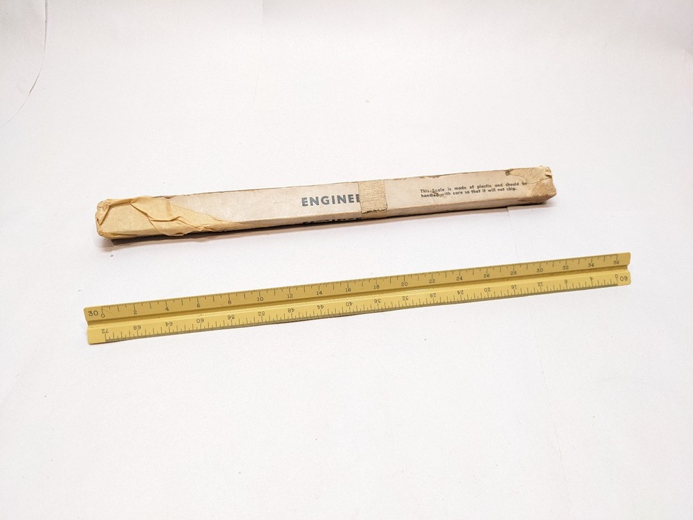 K&E CO. DORIC N8883 Engineer Ruler Measuring Drafting Metrology Tool