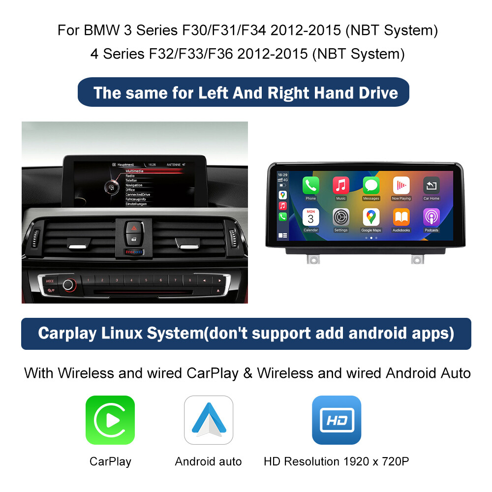 10.25' CarPlay Touchscreen Multimedia For BMW NBT F30 F31 F32 F33 F34 F36 F80