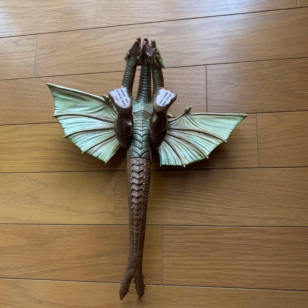 Monster figures such as King Ghidorah