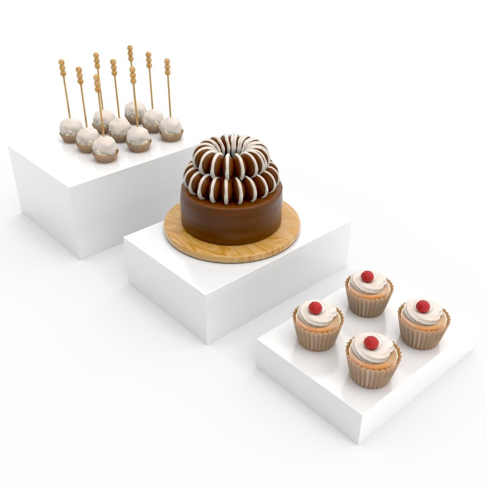 Buffet Risers, Food Risers for Buffet Table, Display Stand Shelf for Catering...