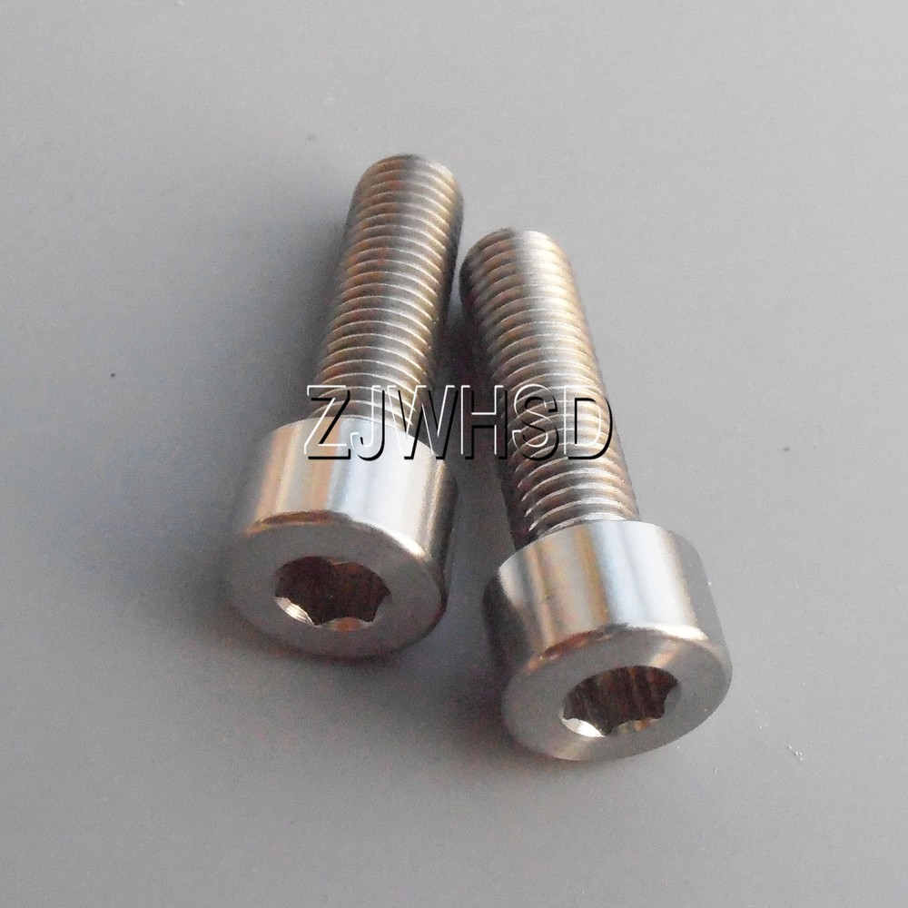 2pcs M7 x 25 mm Ti Titanium Screw Bolt Allen Hex Socket Cap Head