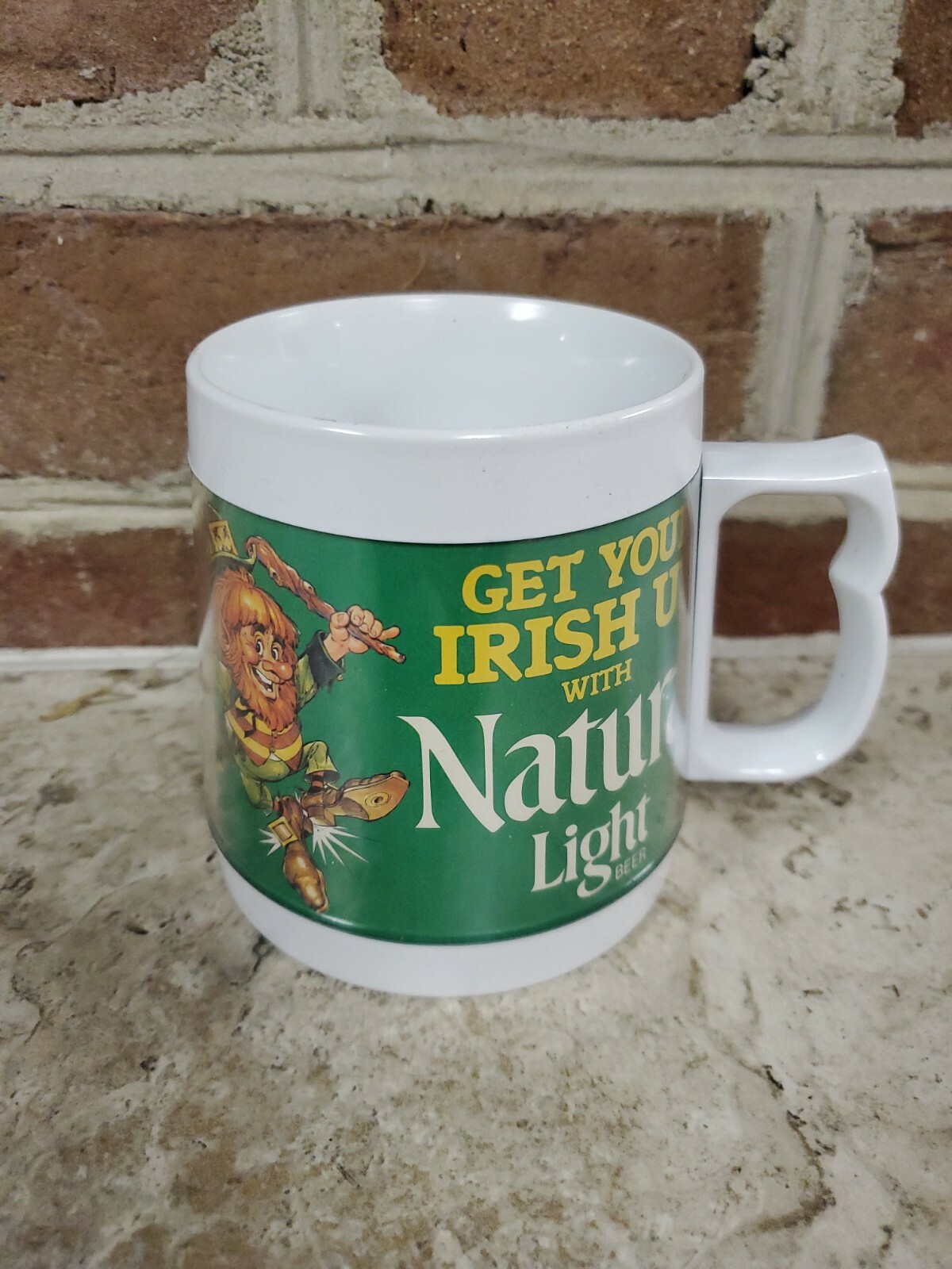 Natural Light Beer St. Patrick's Day Thermoserv Mug - Irish Up - New Old Stock