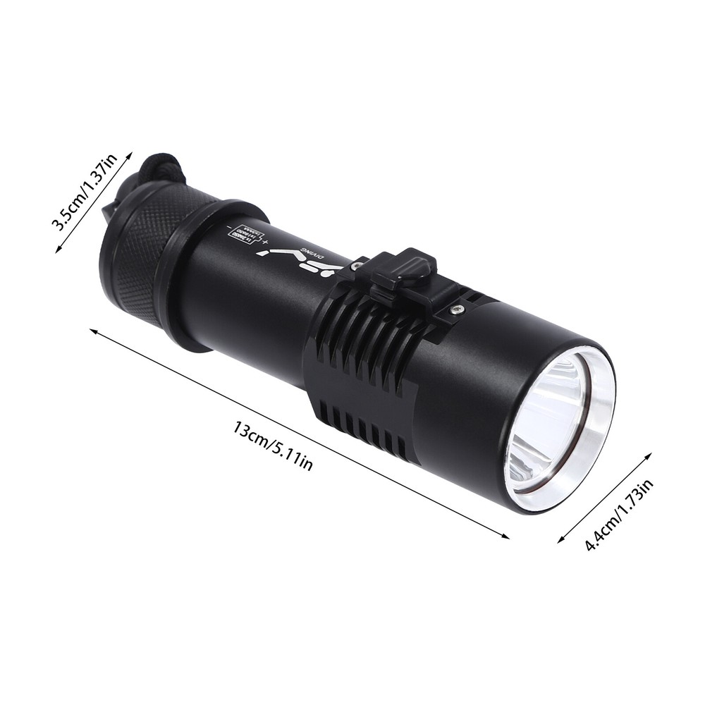Dive Light, Compact Bright Diving Torch, Submersible Flashlight for divers