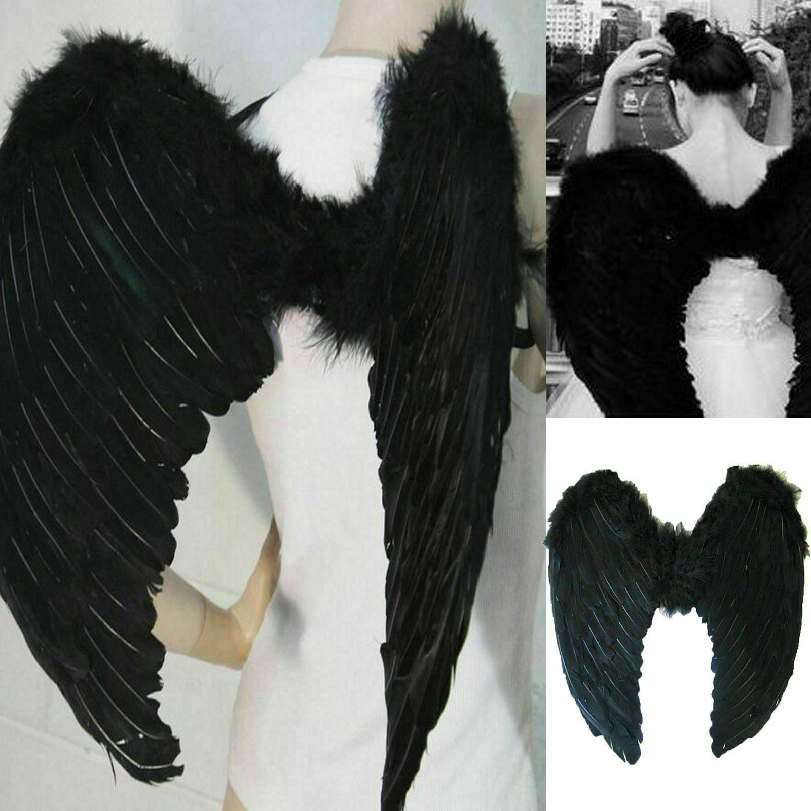 Angel Feather Large Wings Costume Cosplay Adult Fairy Dress Fashion Halloween