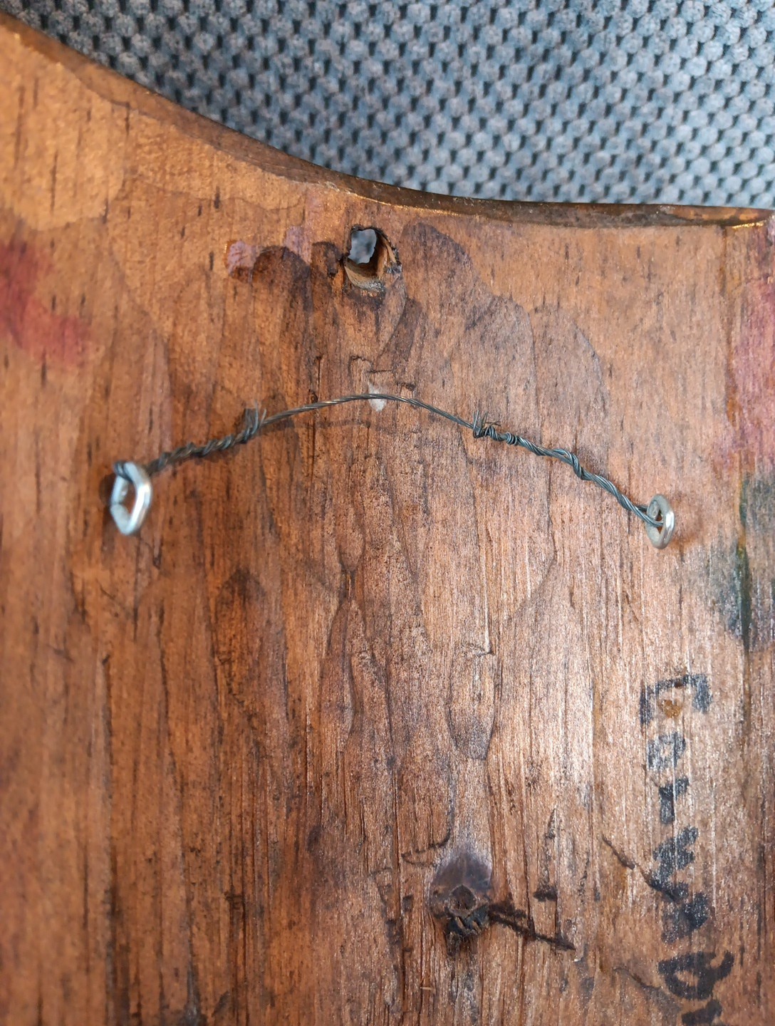 Handcarved Painted Tribal Aztec Mayan Wall Hanging 9x6 With Lizard, Iguana 3D