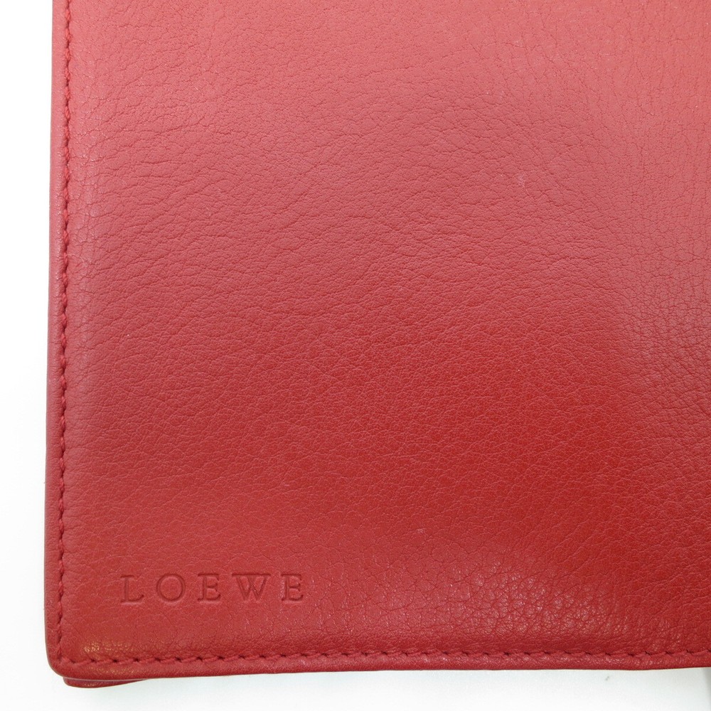Authentic LOEWE Book Protector Red Leather #B03462S