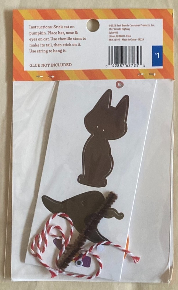 Make Your Own Cat with Pumpkin Foam Kit