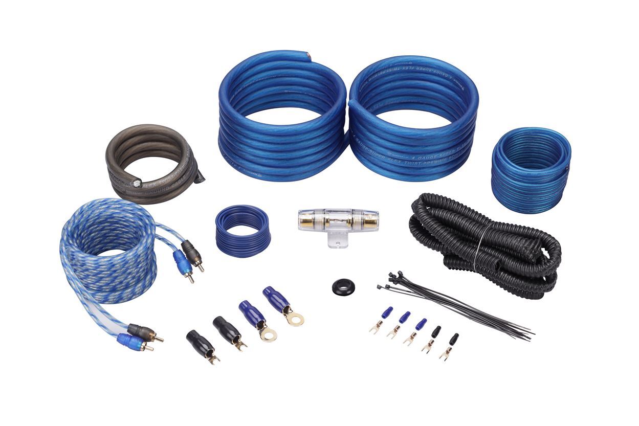 Rockville RWK41 4 Gauge Complete Car Amp Wiring Installation Wire Kit w/RCA's
