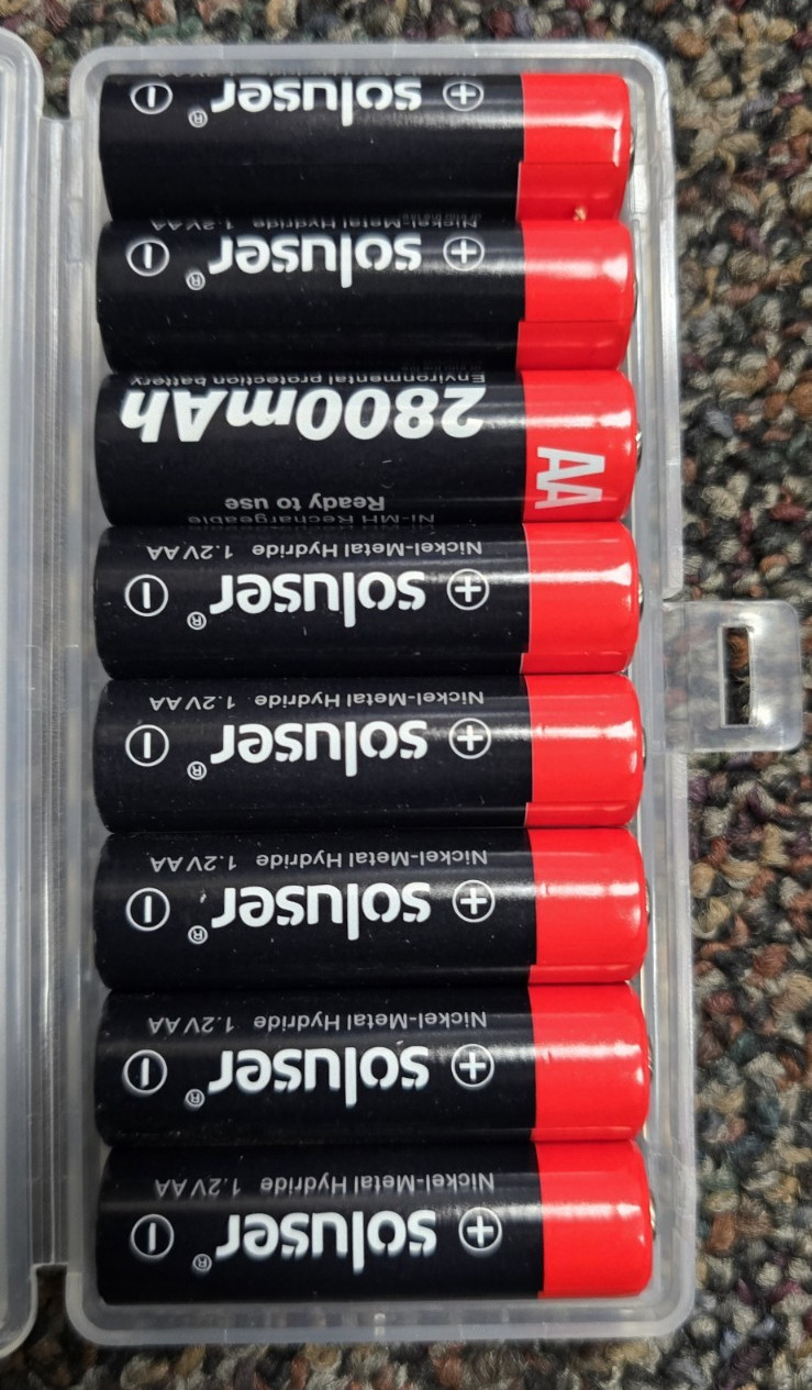 Rechargeable AA Batteries 8Pack, 2800Mah High-Capacity, Nimh, Double a Battery,