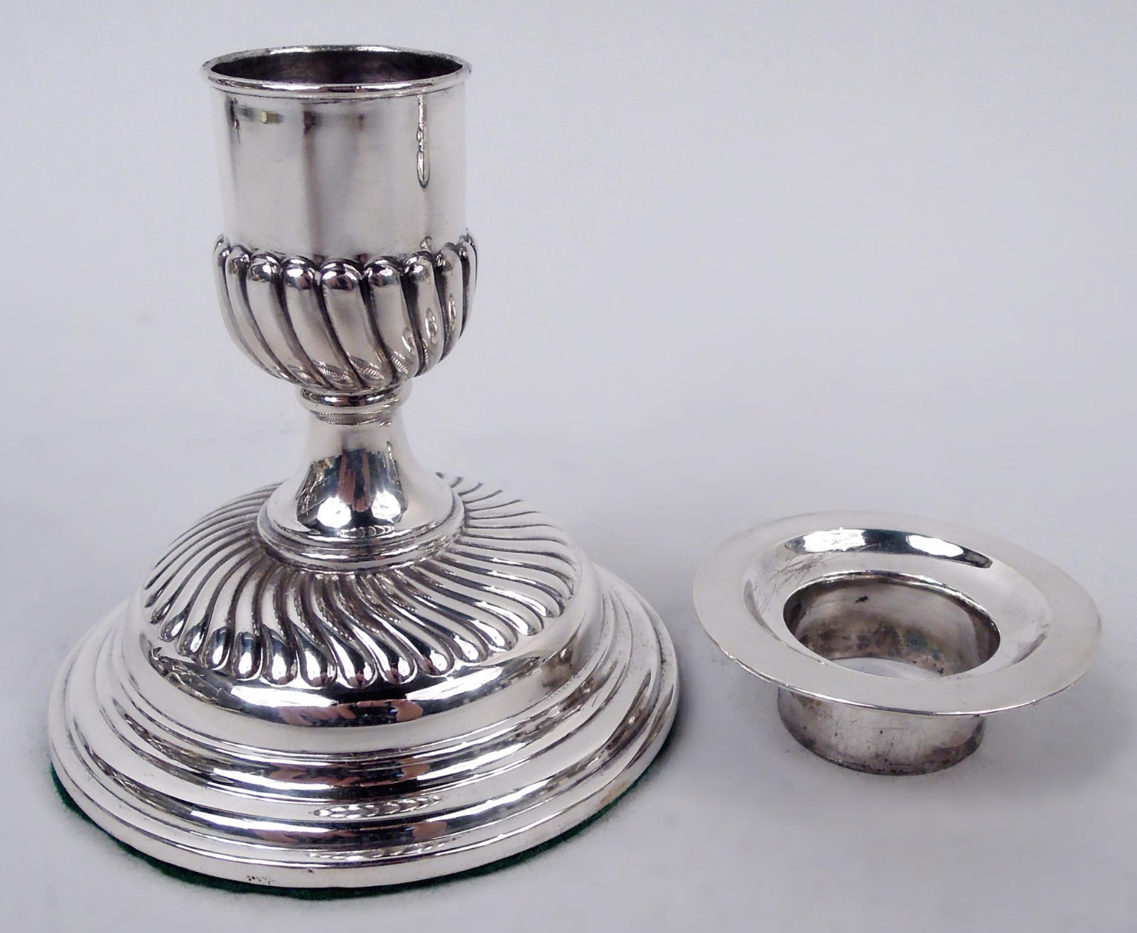 Finley & Taylor Candlesticks Antique Victorian Low English Sterling Silver 1889