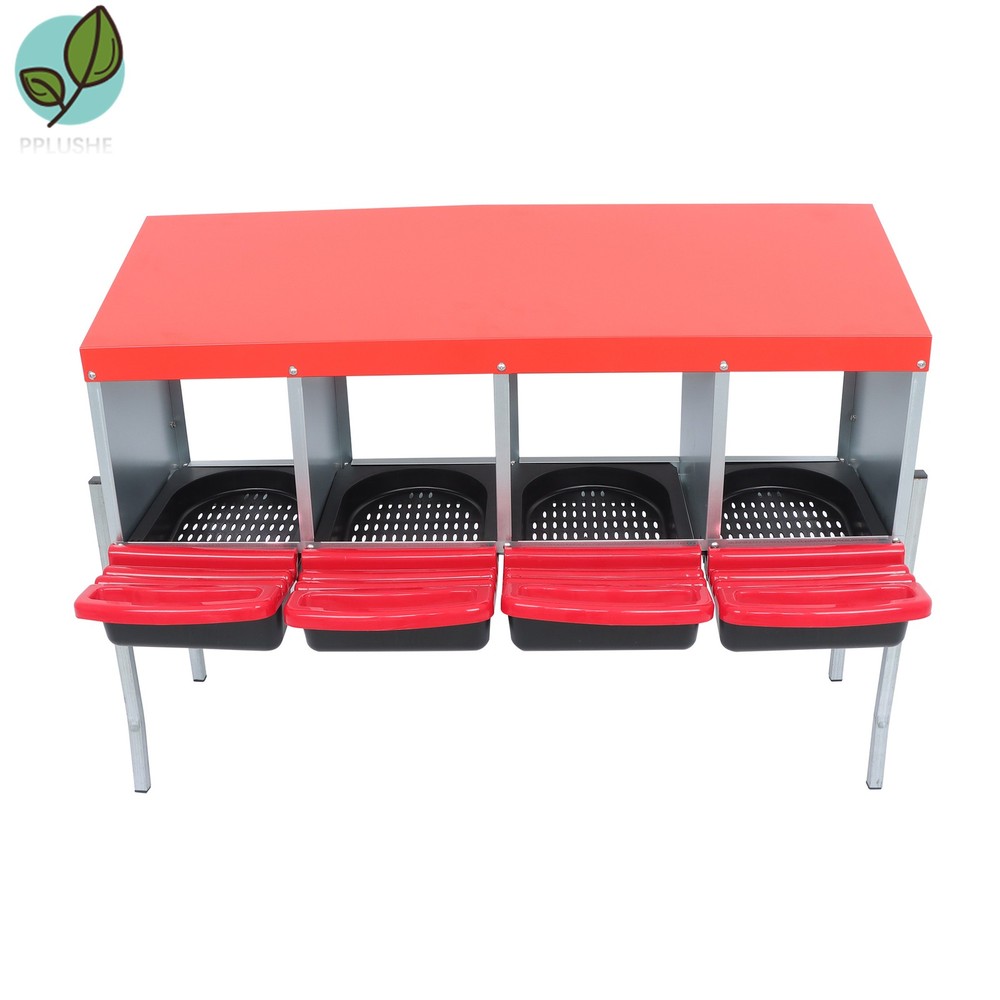 Better Environment 4 Hole Chicken Nesting Boxes Chicken Egg Laying Box W/ Perch