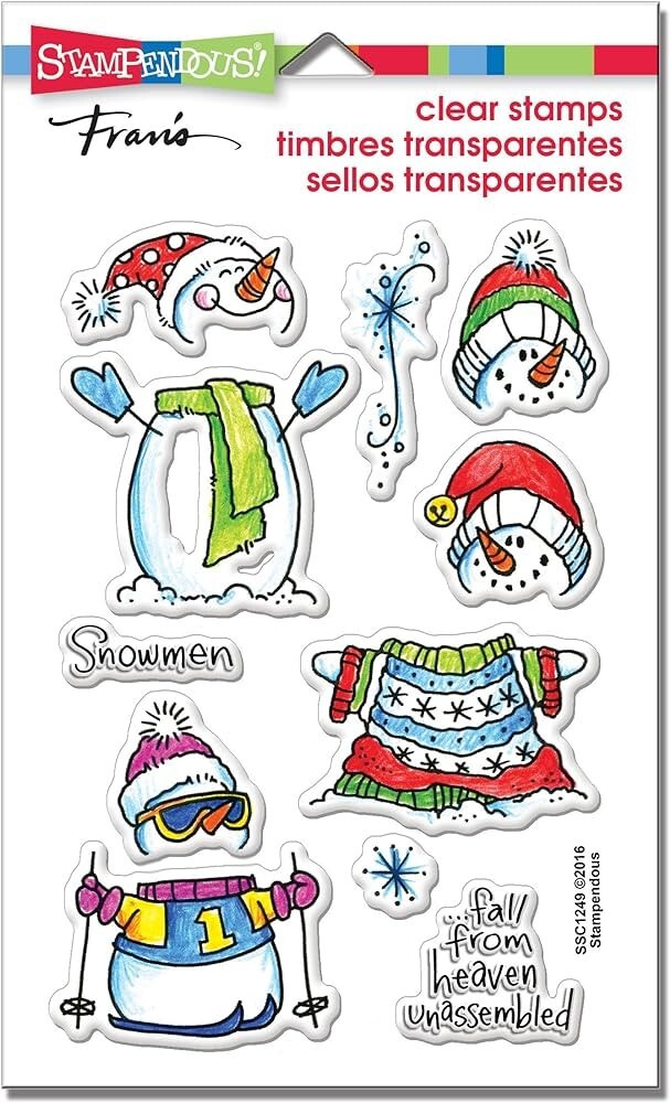 STAMPENDOUS Christmas Collection Clear Stamps - WINTER STACK - 10 pcs