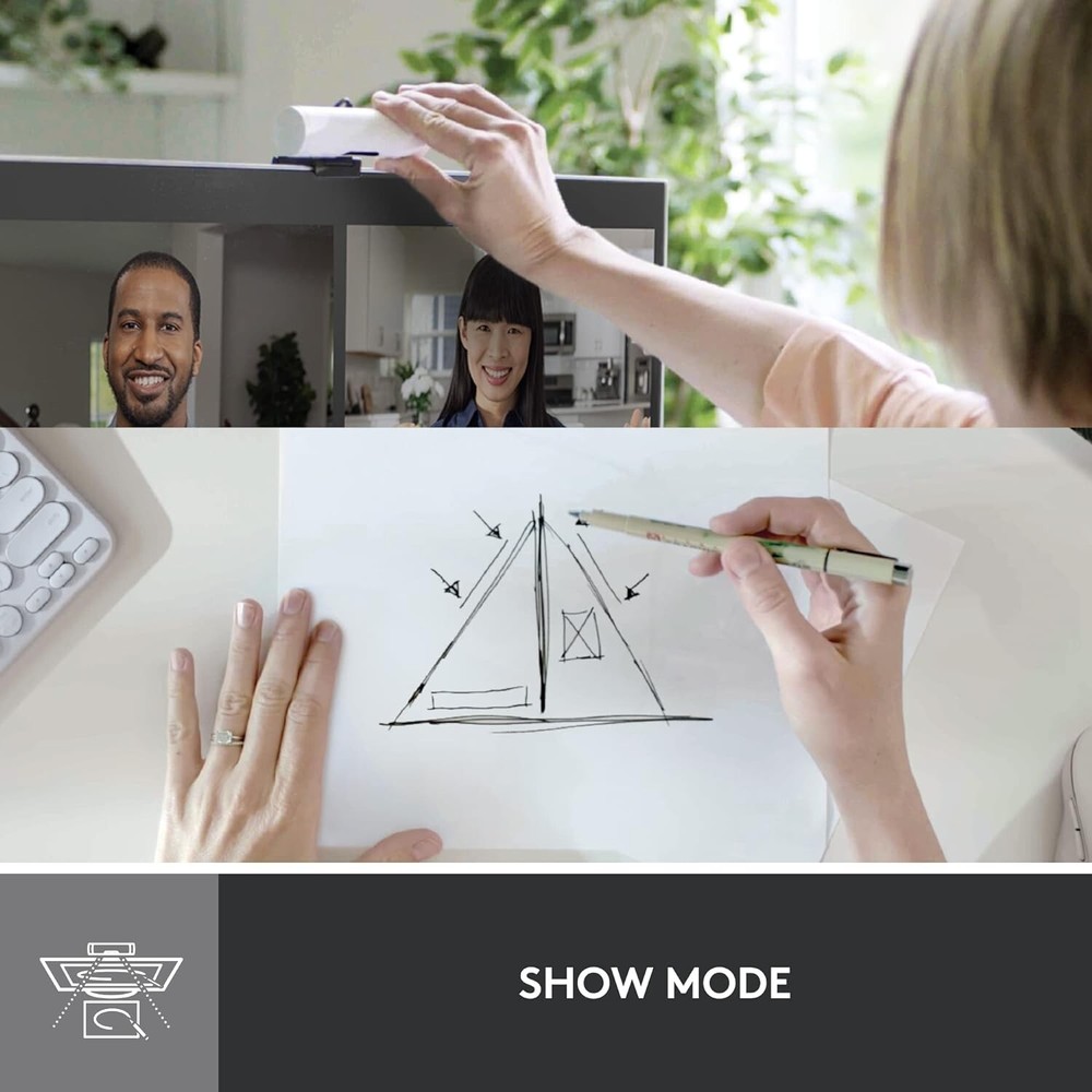 Logitech Brio 500 Full HD Webcam USB-C Cable - Off White