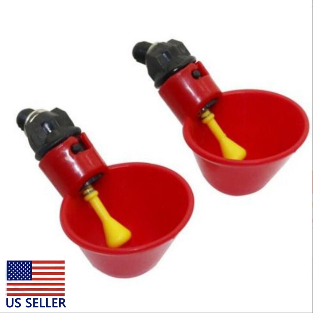 10PCS Chicken Drinking Cup Poultry Water Dispenser Split Automatic Water Feeder