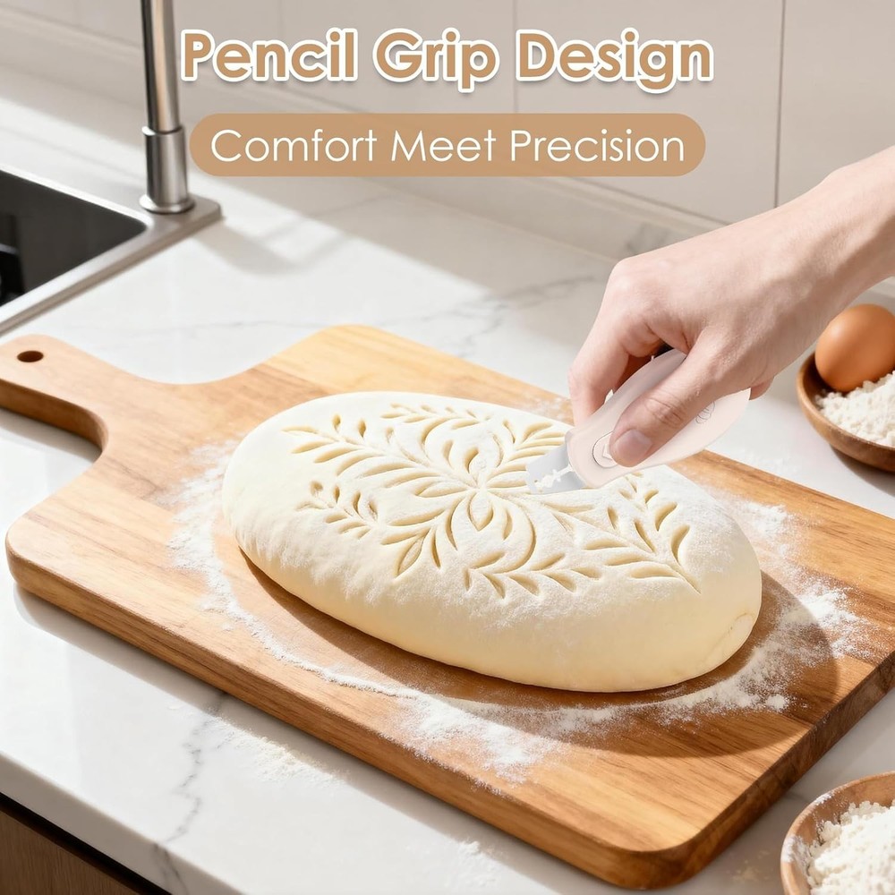 Bread Lame Sourdough Scoring Tool, Extractable & Magnetic Bread Scoring Tool,...