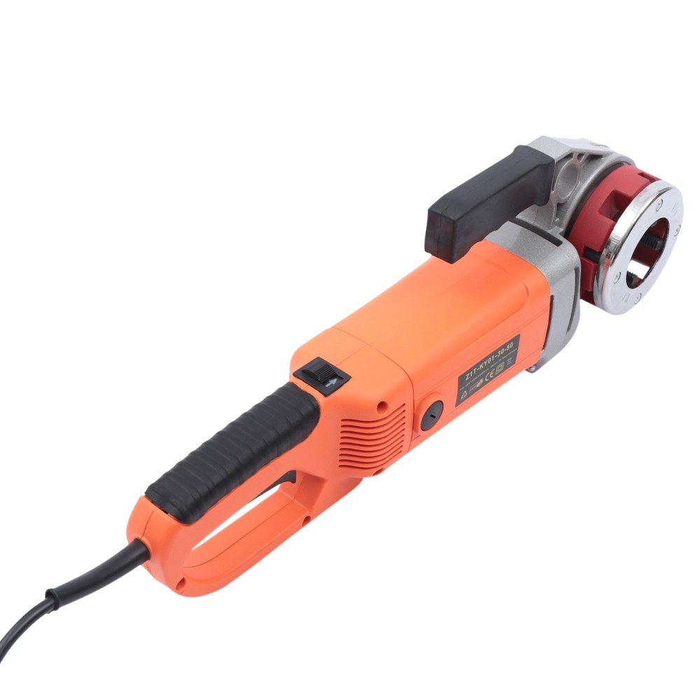 Handheld Electric Pipe Threader Threading Machine w/6 Pipe Cutter 1/2"-2" 6 Dies
