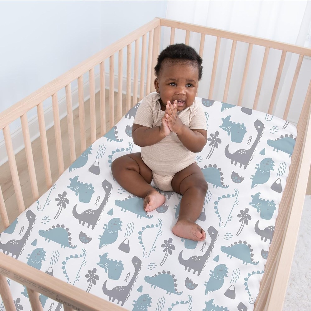 Baby Boy Nursery Decor - 4-Pack Fitted Crib Sheets