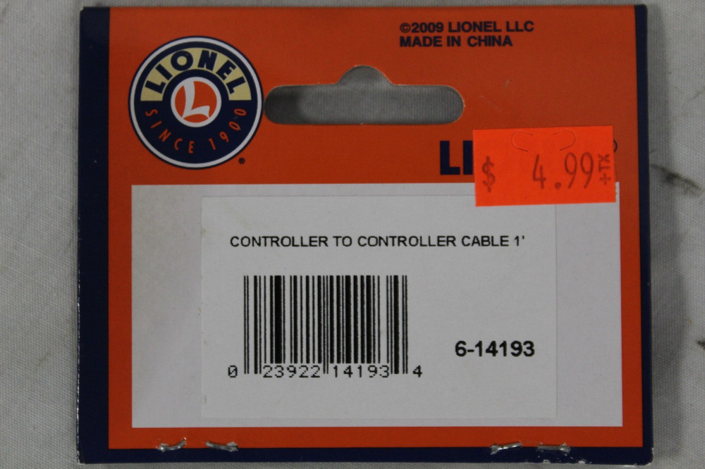 Lionel 6-14193 Controller to Controller Cable 1 ft. (Black)