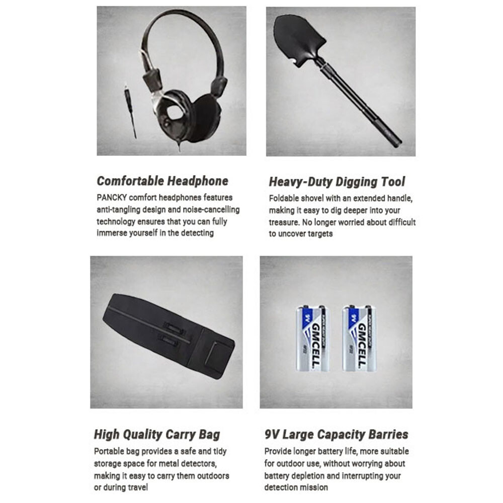 Beginner Metal Detector - Auto Iron Filter,4 Modes,LCD & Audio Alerts