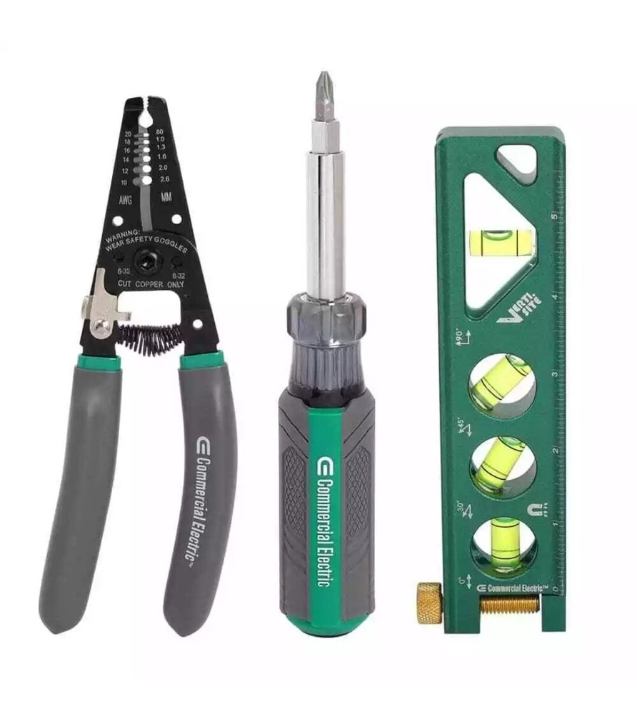 3 PIECE ELECTRIANS TOOL KIT COMMERCIAL ELECTRIC