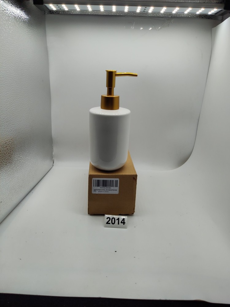 Bathroom Liquid Pump Bottle Ceramic Soap Dispenser -White 20ml #2014