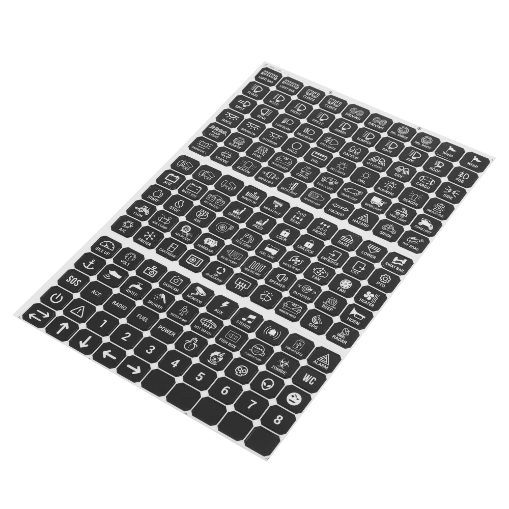 Auxbeam Switch Panel Sticker For 6/8 Gang Switch Panel Switch Control Label 160x
