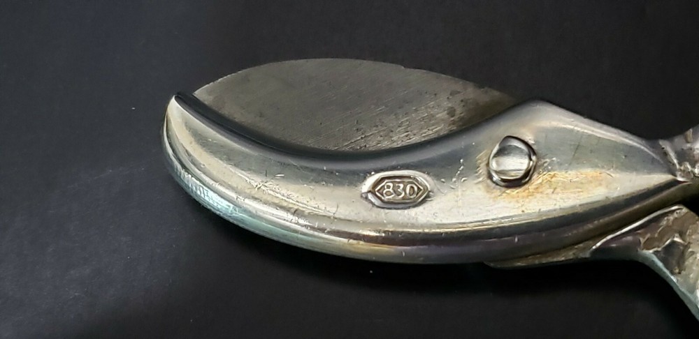 Antique 830 Silver Grape Shears Scissors, 73.4 Gram