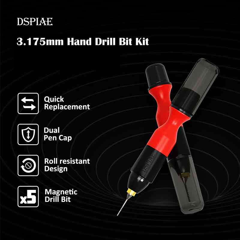 DSPIAE 3.175mm Universal Hand Drill Bit Set for Model Building Tools Assembly