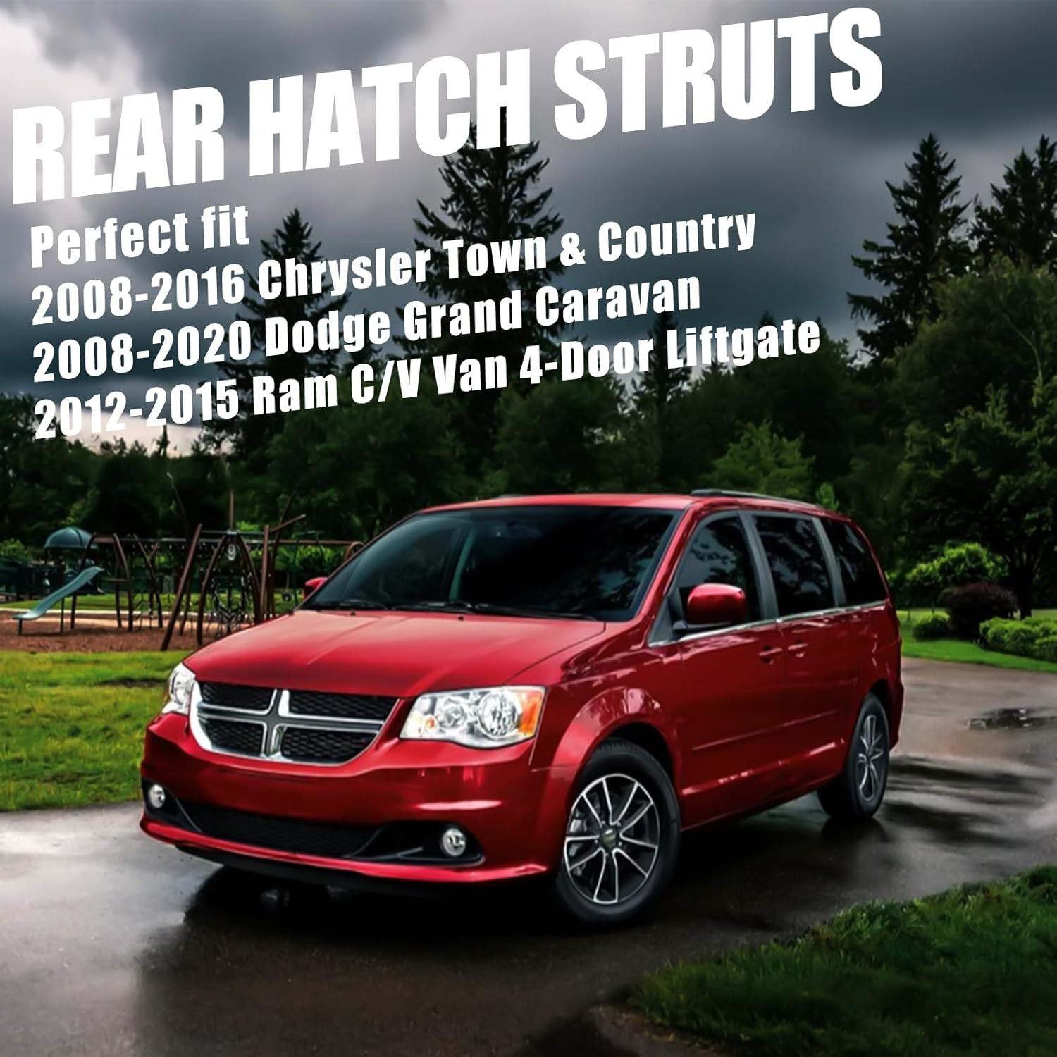 6124 Rear Hatch Trunk Gas Struts for 2008-2016 Chrysler Town & Country, 2008-202