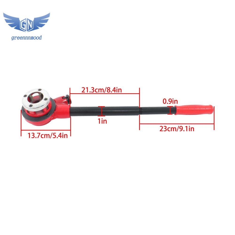 Ratchet Pipe Threader Kit Pipe Threading Tool 1/2" NPT, 3/4" NPT, 1" NPT Manual