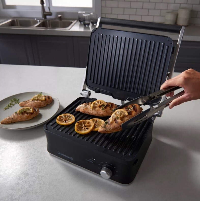 New Calphalon Nonstick Ceramic Cooking Surface Precision Control Multi-Grill