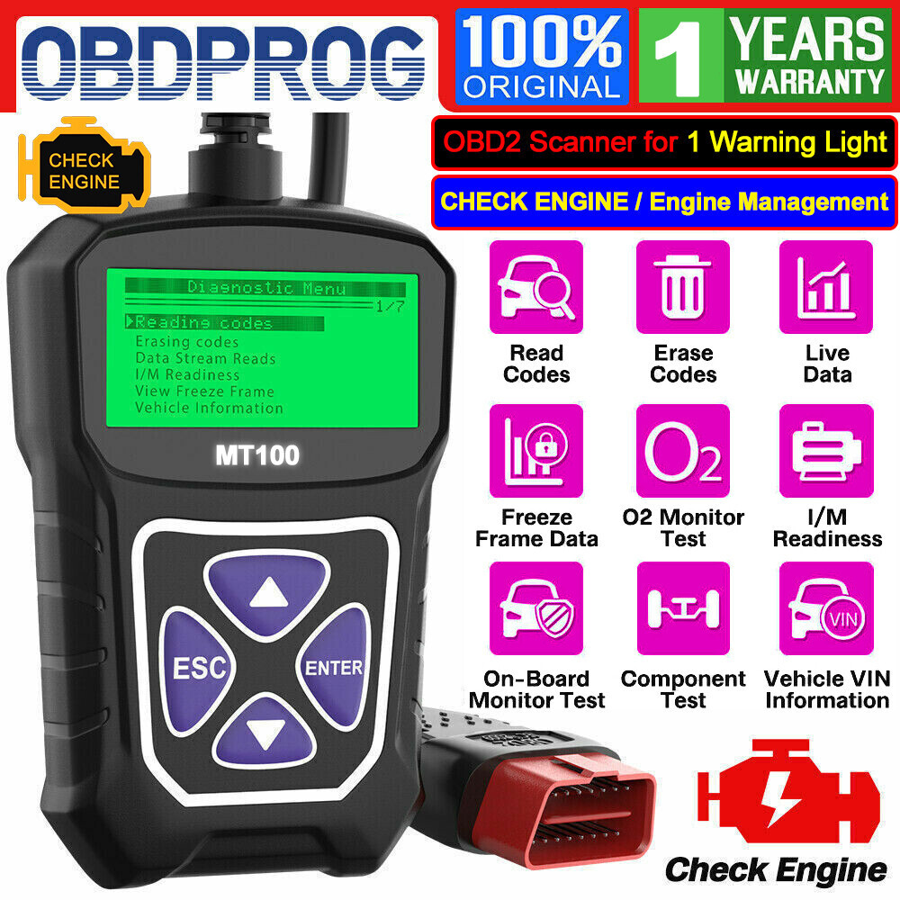 ANCEL MT100 OBD2 Scanner Code Reader Car Diagnostic Scan Tool Check Engine Fault