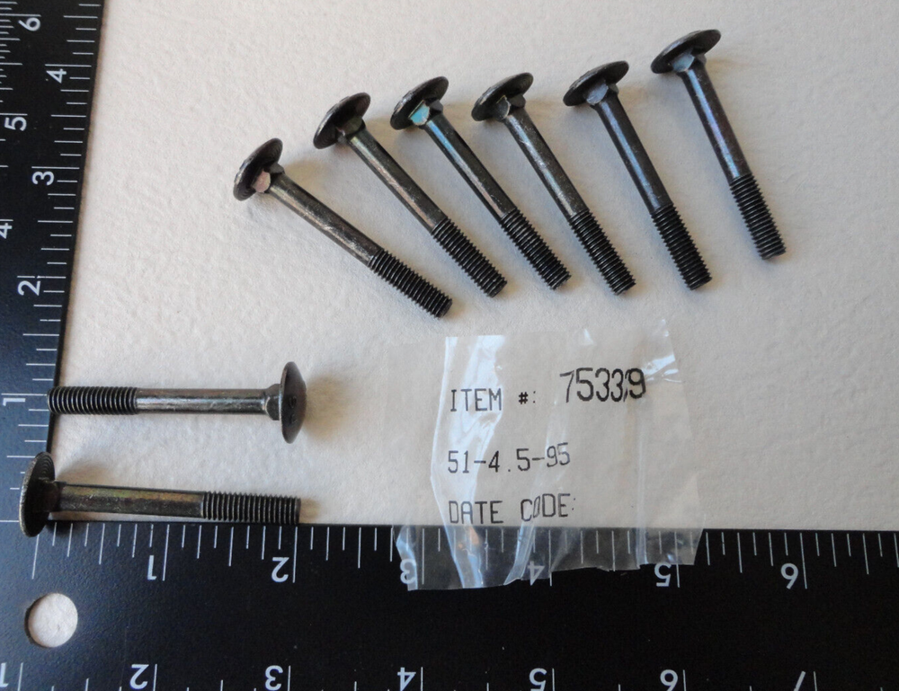 Thule Black Partially Threaded Carriage Bolt PARTS LOT