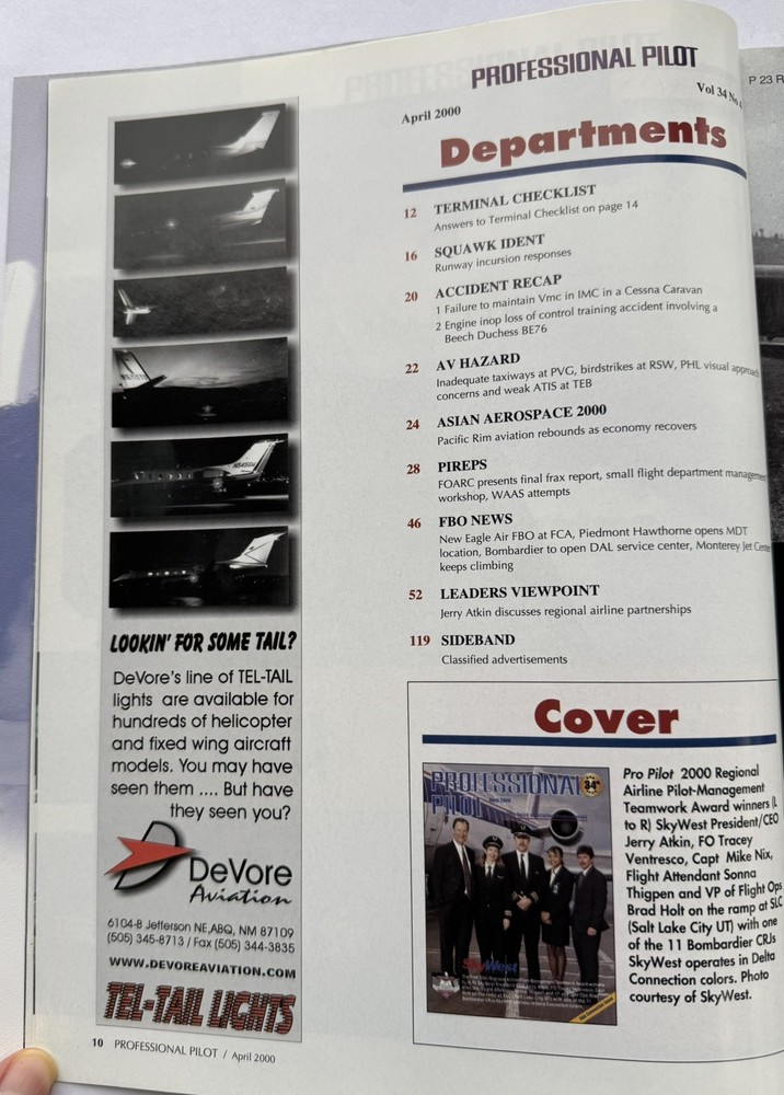 Professional Pilot Magazine April 2000 Vol 34 No 4 - Original