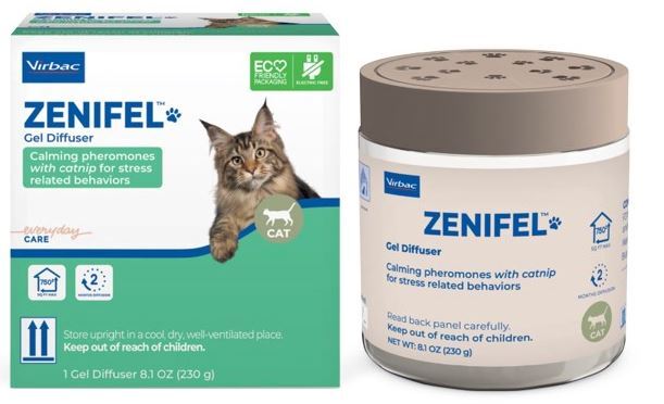 Zenifel Gel Diffuser For Cats, Calming Pheromones and Catnip Extract , 8.1 oz