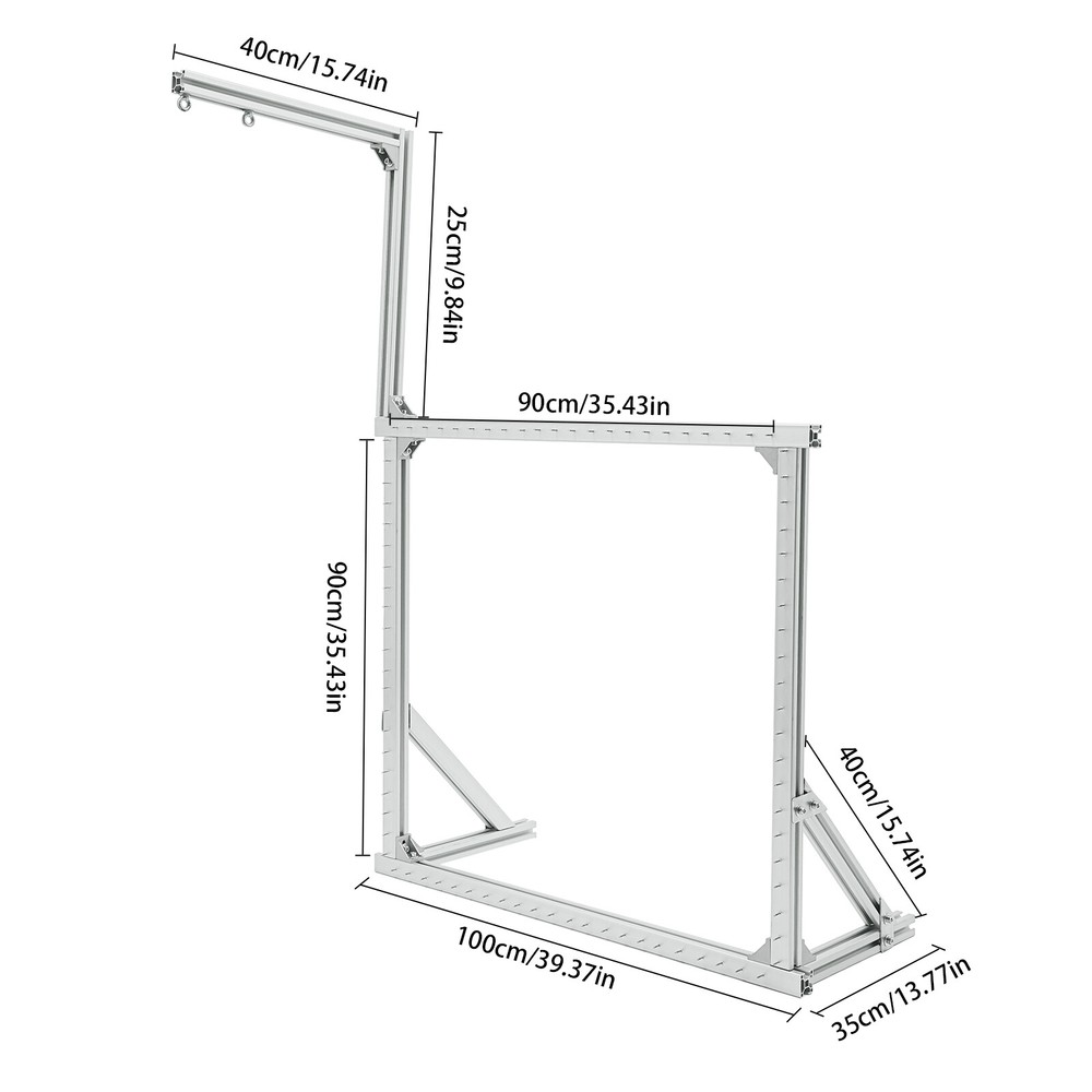 35.43*35.43 in Tufting Frame Carpet Tuft Frame Aluminium Rug Making Frame Kit