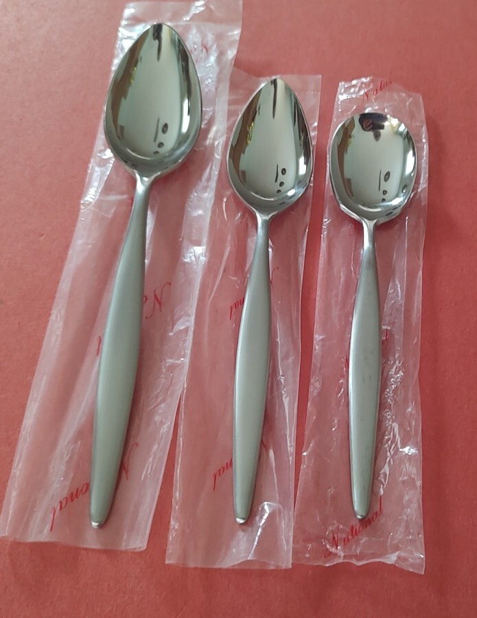 Nasco BELISA Stainless Soup Spoons Teaspoons Japan NOS UNUSED