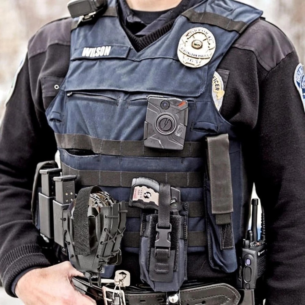 Double Handcuff Holster, Open Top Case, Law Plastic-Black-