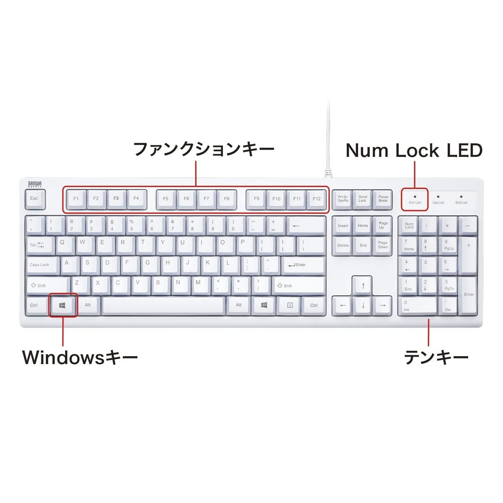 English USB keyboard white SKB-E5UW